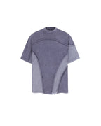 Patchwork Washed Boxy Cropped T-Shirt | Flation Streetwear