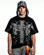 Pink X-Ray Skeleton Boxy T-Shirt | Flation Streetwear
