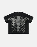 Pink X-Ray Skeleton Boxy T-Shirt | Flation Streetwear