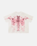 Pink X-Ray Skeleton Boxy T-Shirt | Flation Streetwear