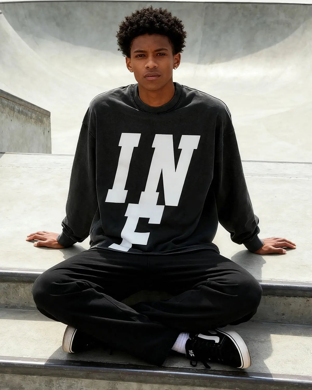 Reflective Logo Acid Wash Tees | Flation Streetewear