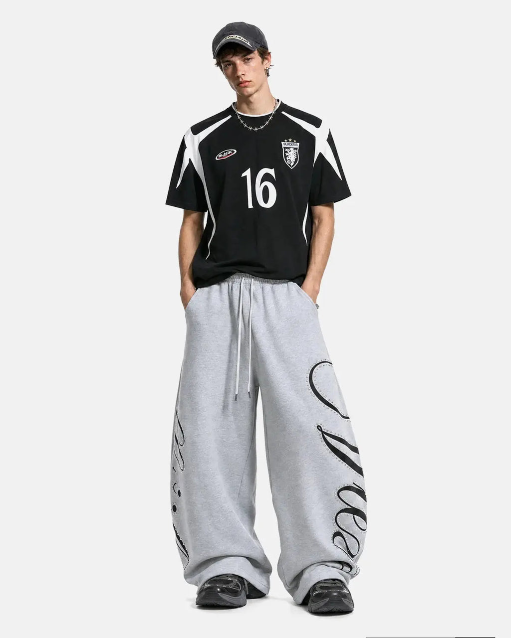 Retro Color Block Embroidered Jersey T-Shirt | Flation Streetwear