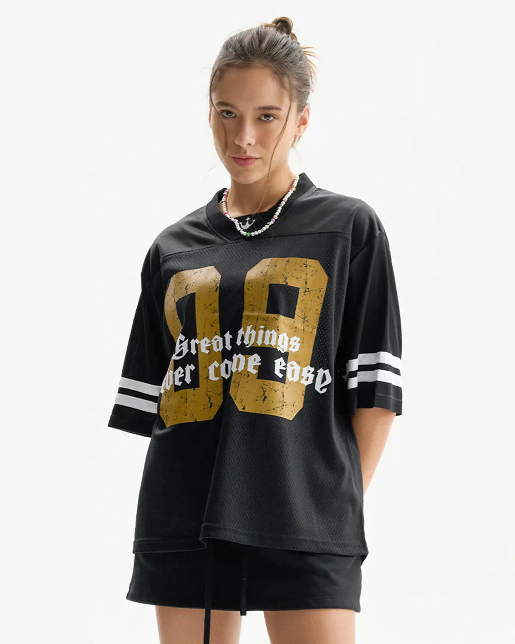 Satin Patchwork Mesh Jersey | Flation Streetwear