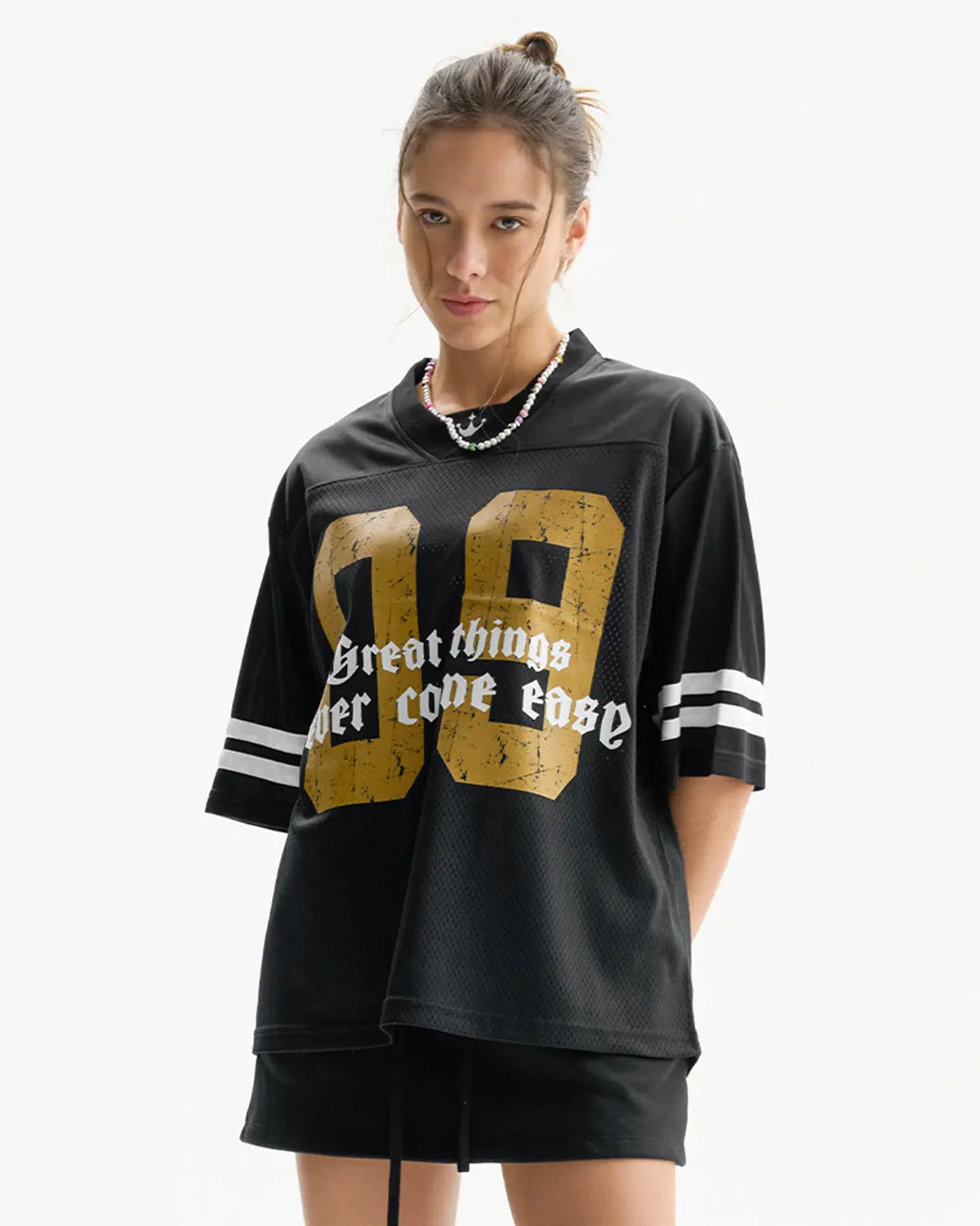 Satin Patchwork Mesh Jersey | Flation Streetwear