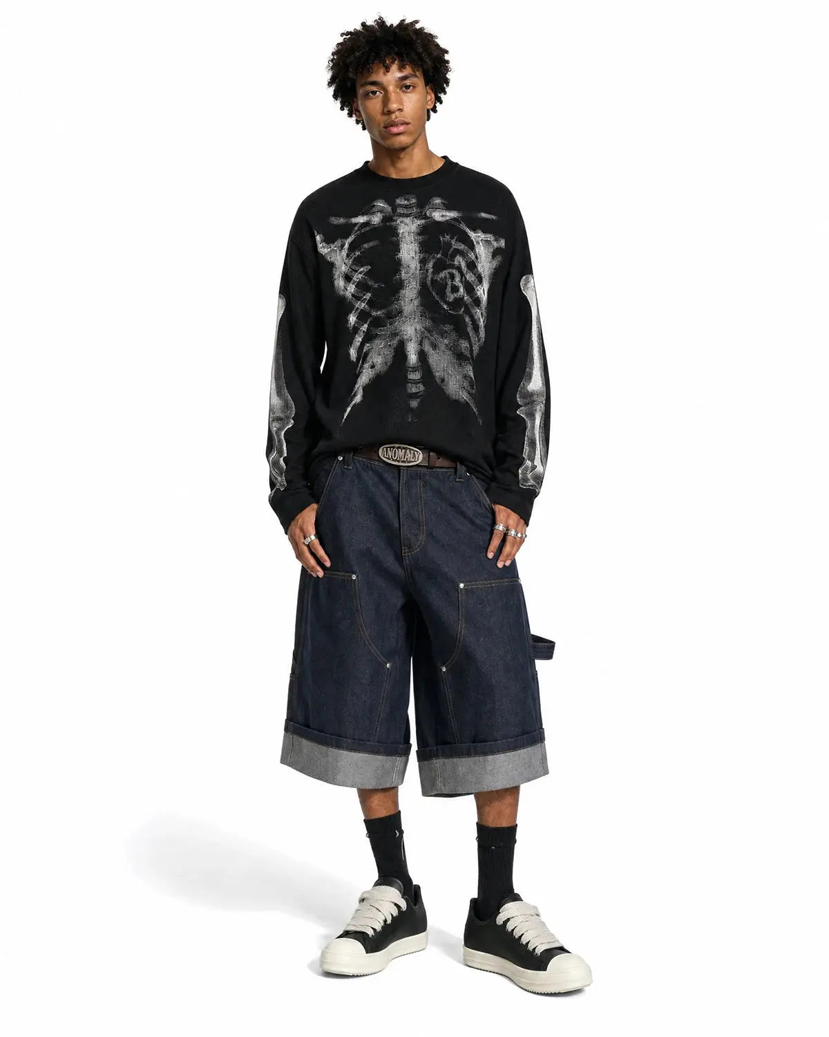 Skeleton Graphic Washed Long Sleeve | Flation Streetwear