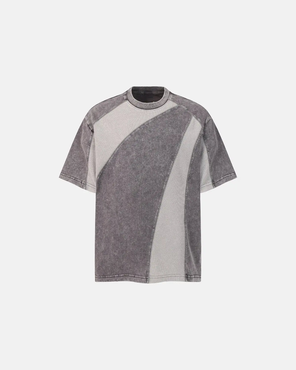 Textured Patchwork Washed T-Shirt | Flation Streetwear