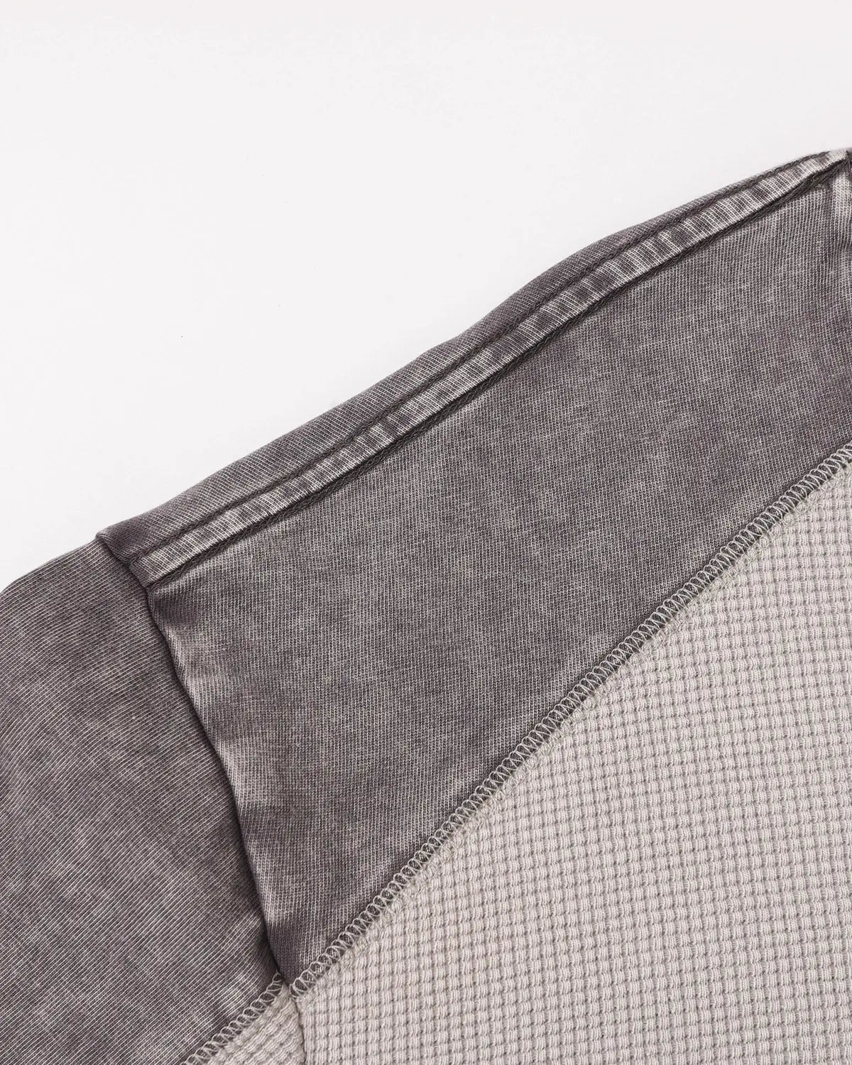 Textured Patchwork Washed T-Shirt | Flation Streetwear