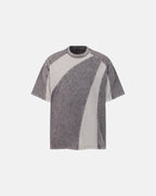 Textured Patchwork Washed T-Shirt | Flation Streetwear