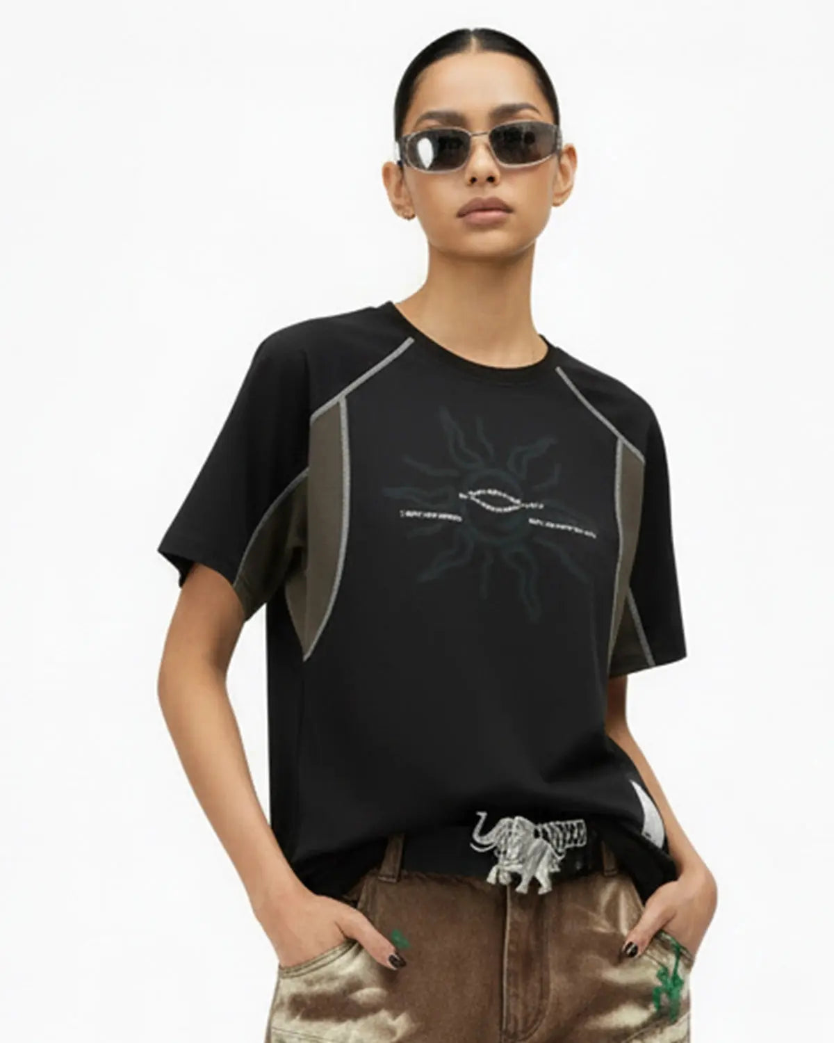 Totem Graphic Patchwork Tshirts | Flation Streetwear