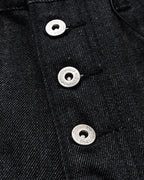 Flation Streetwear Buttons Up Raw Baggy Jeans