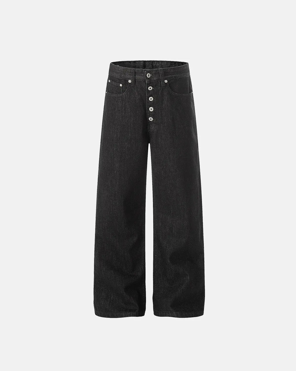 Raw Buttons Up Baggy Jeans | Flation Streetwear