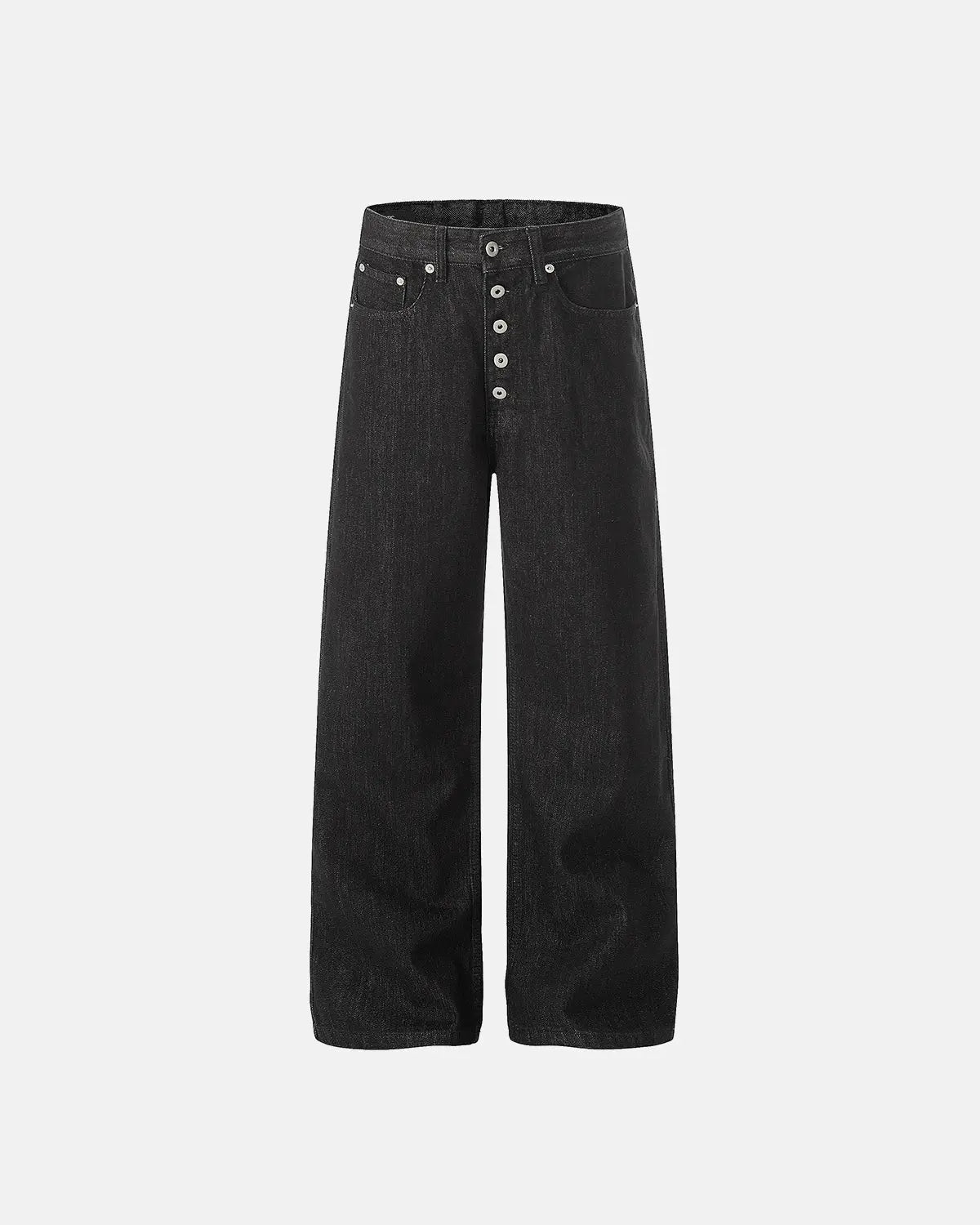 Raw Buttons Up Baggy Jeans | Flation Streetwear