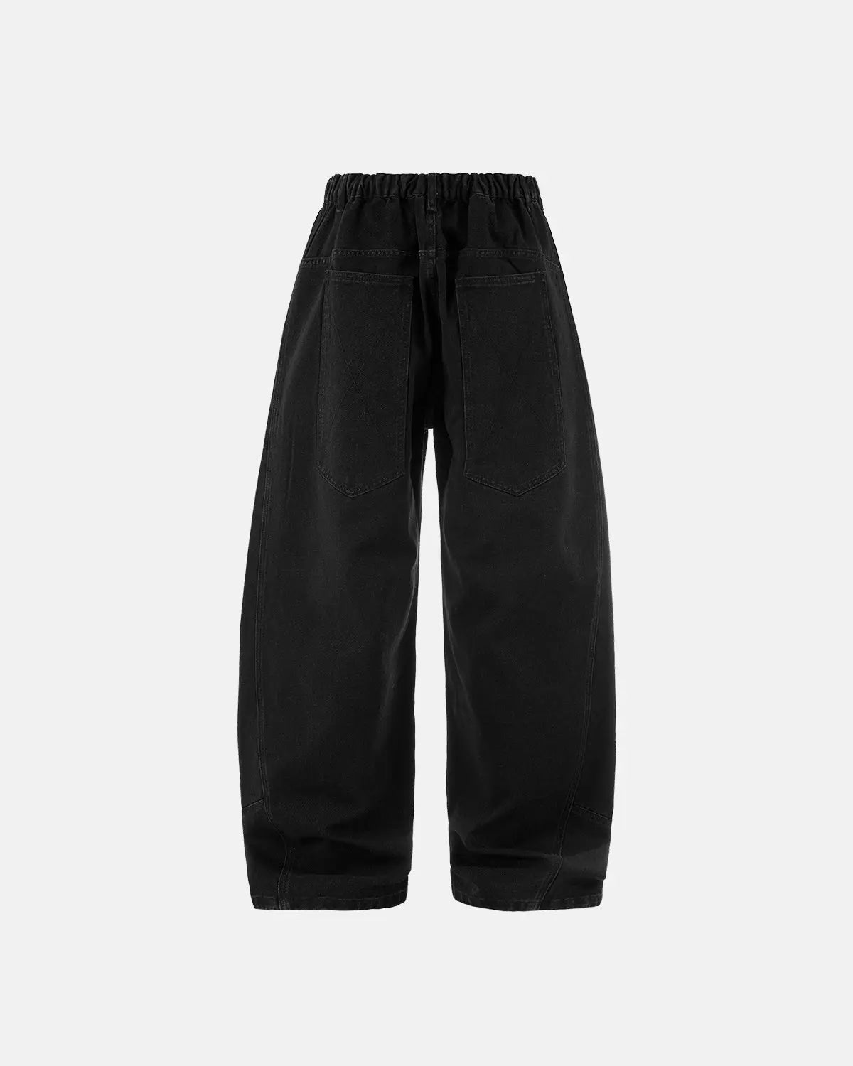 Acid Washed Black Barrel Jeans | Flation Streetwear