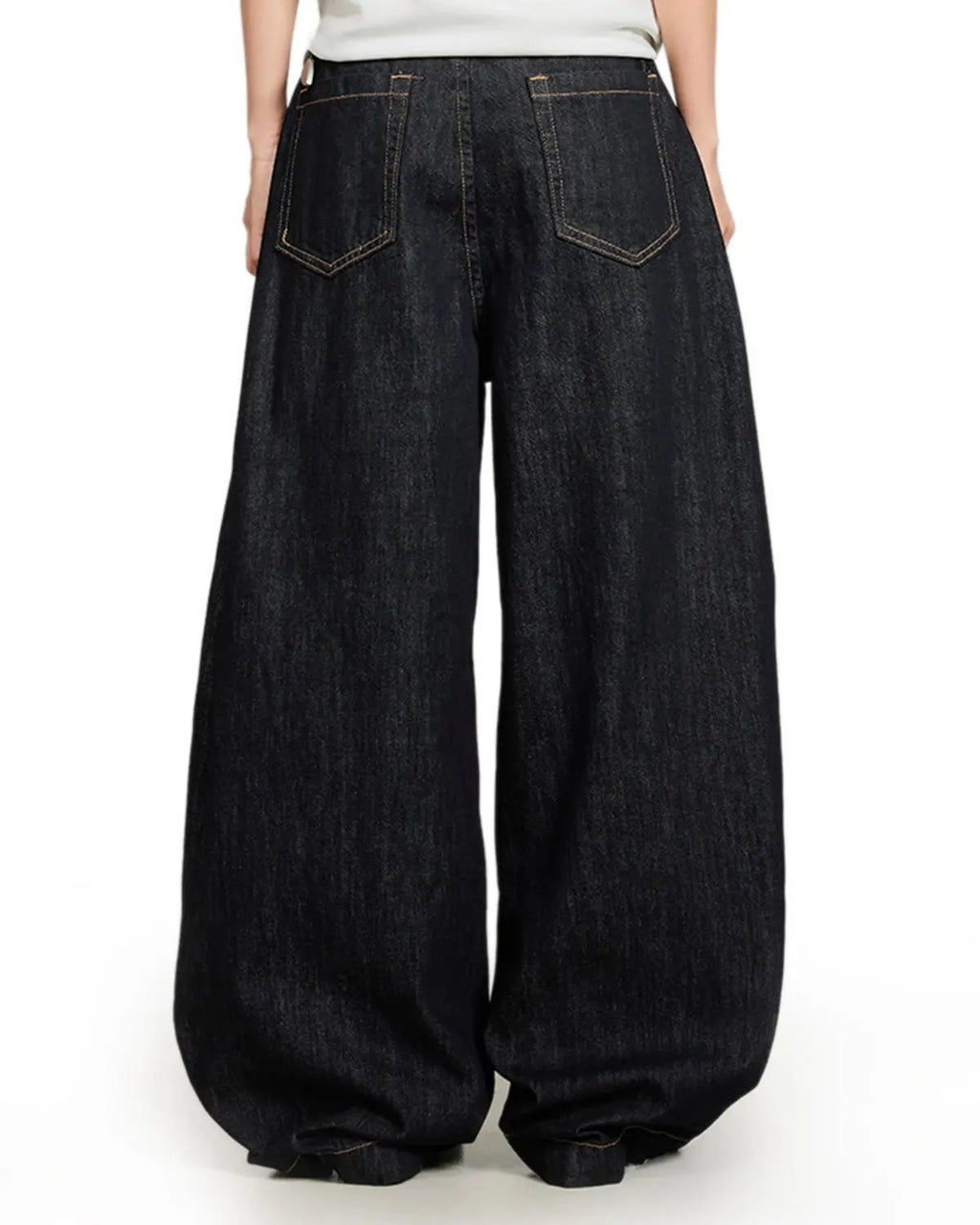 Black Buttons Up Barrel Baggy Jeans | Flation Streetwear