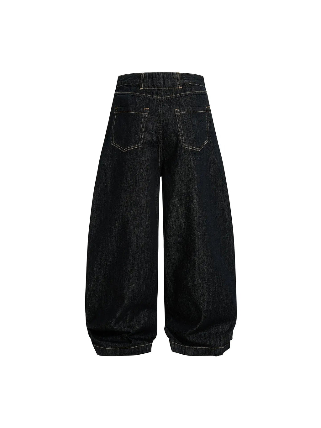 Black Buttons Up Barrel Baggy Jeans | Flation Streetwear