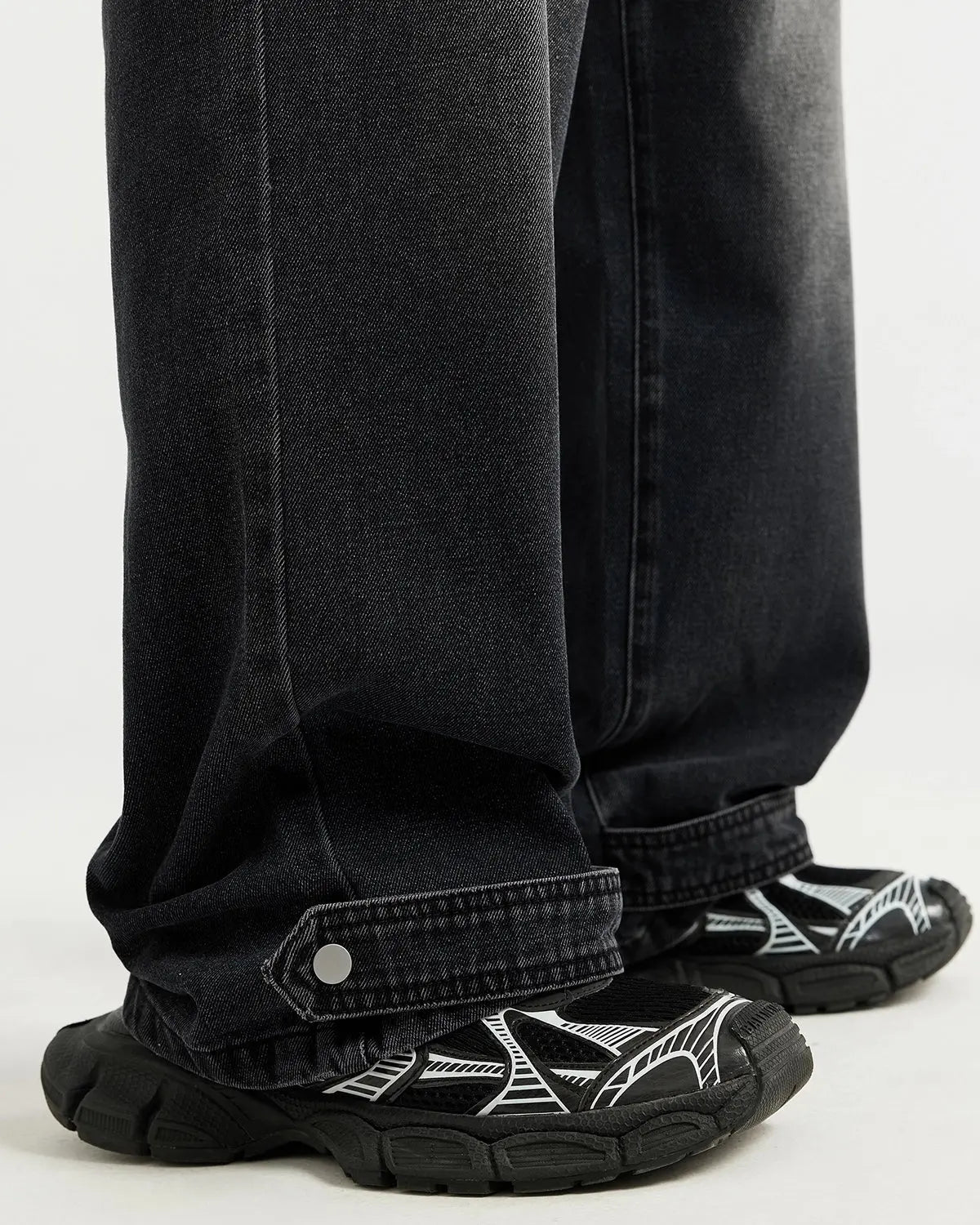Black Washed Baggy Jeans | Flation Streetwear