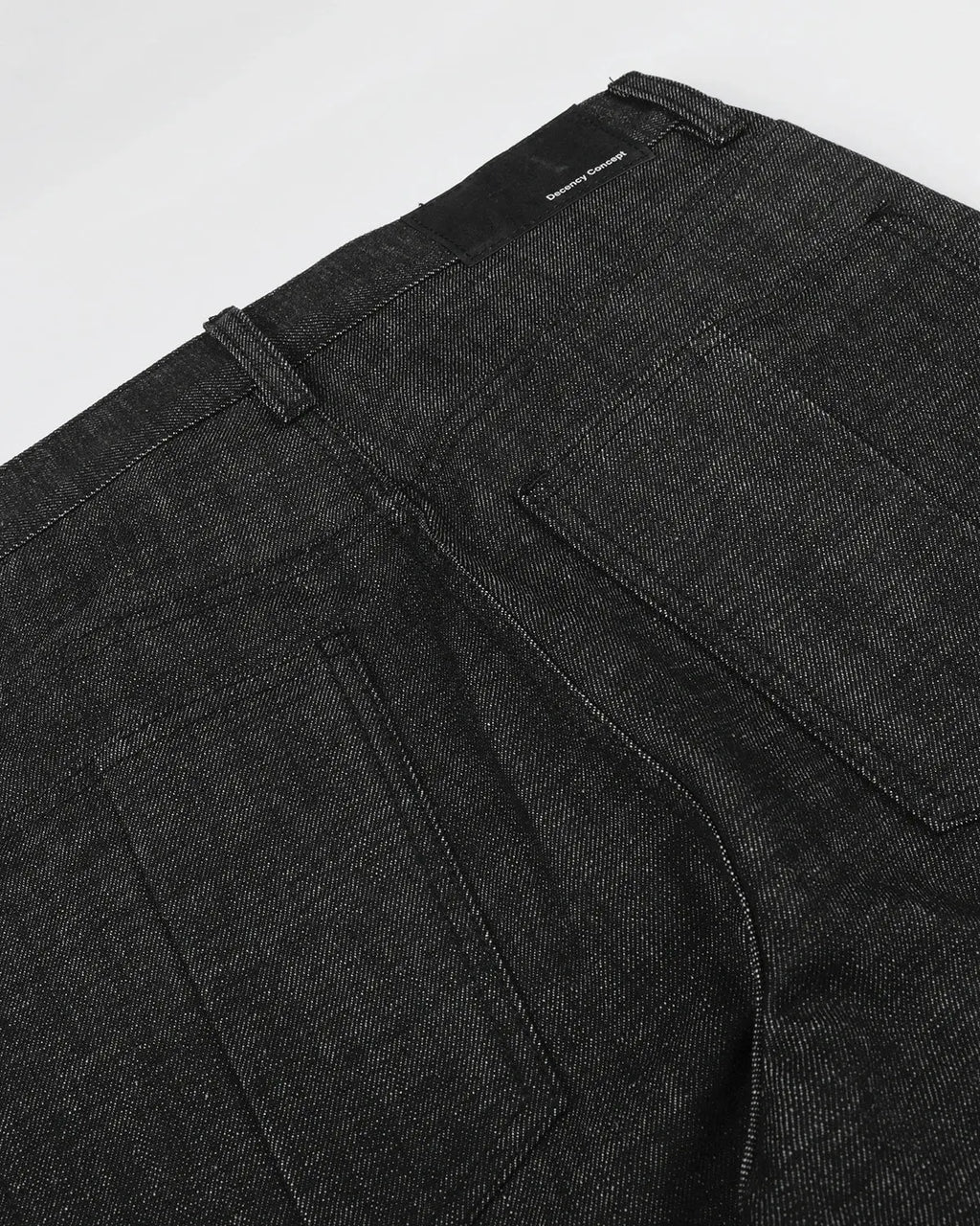 Button Detail Deconstructed Raw Baggy Jeans | Flation Streetwear