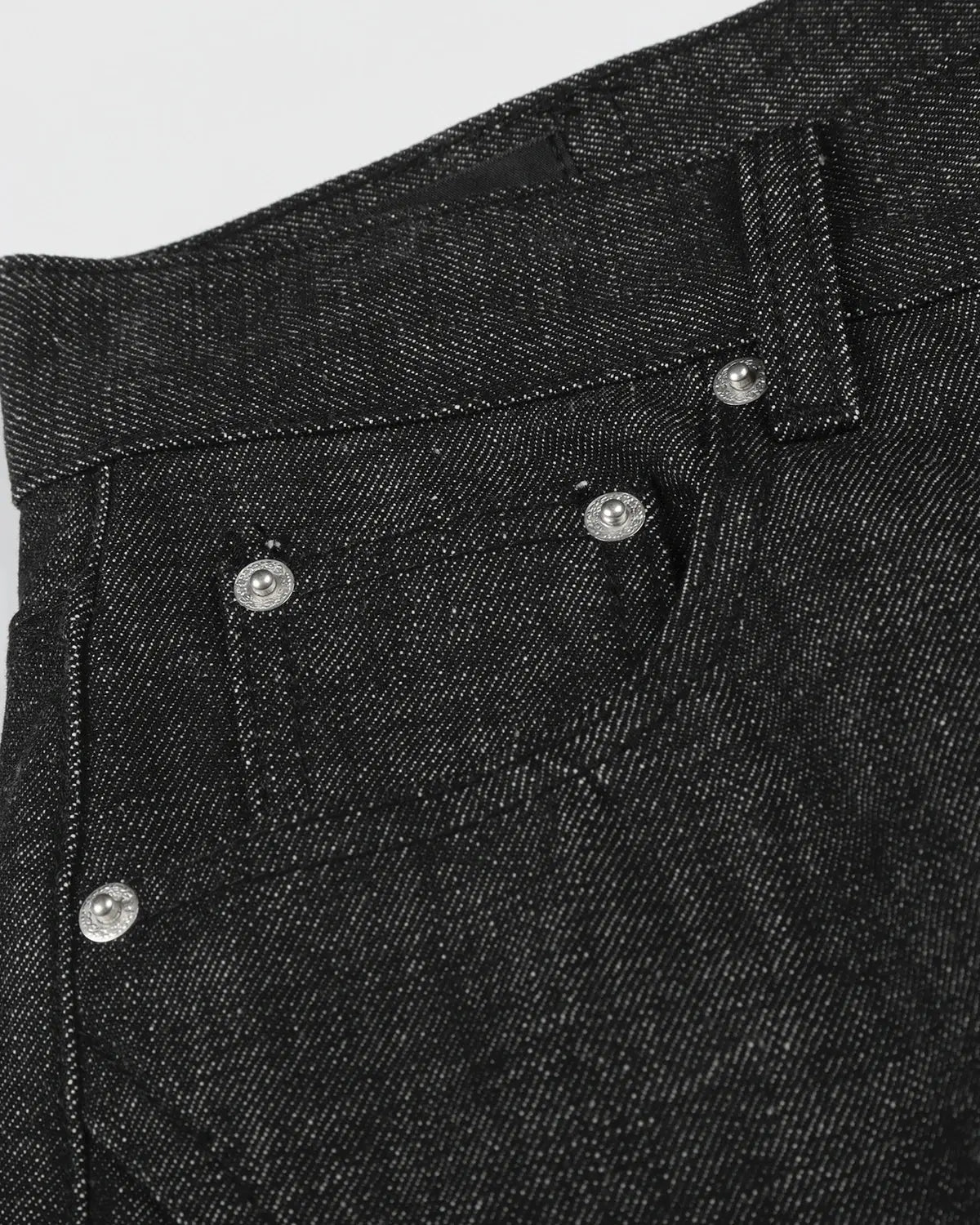 Button Detail Deconstructed Raw Baggy Jeans | Flation Streetwear