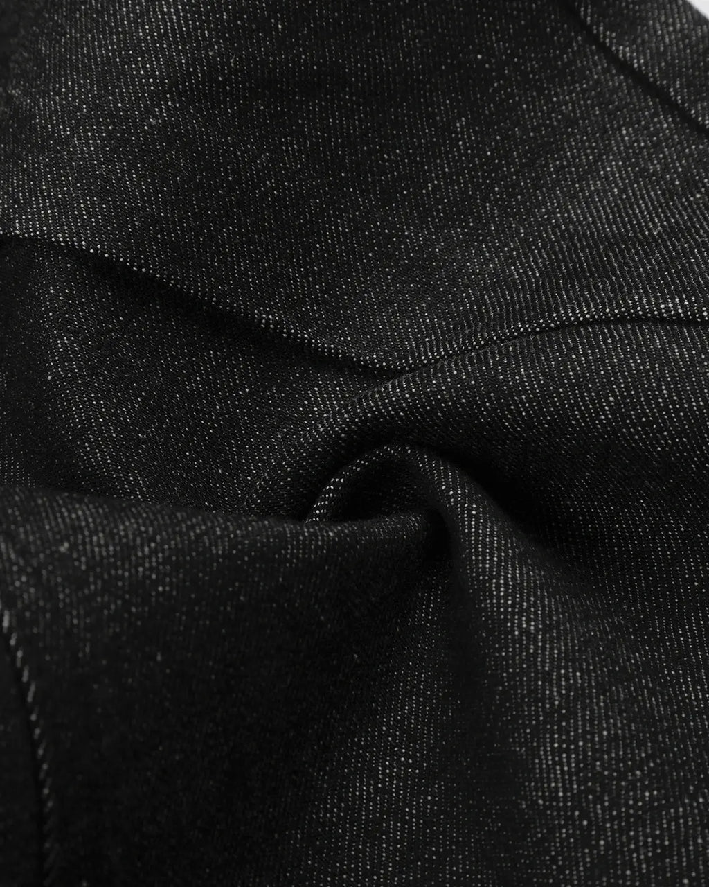 Button Detail Deconstructed Raw Baggy Jeans | Flation Streetwear