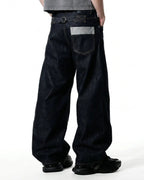 Button Fly Raw Baggy Jeans | Flation Streetwear
