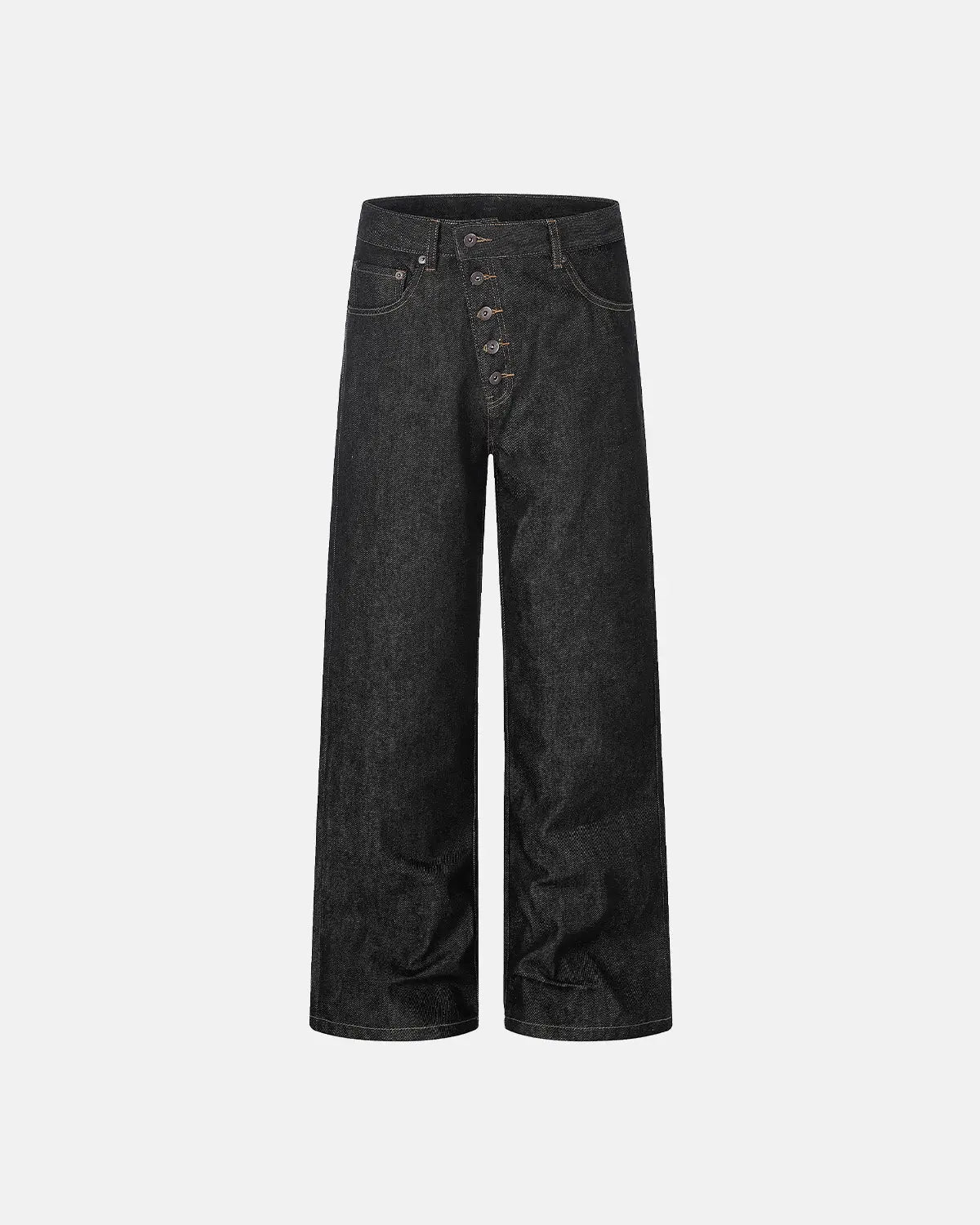 Button Fly Raw Baggy Jeans | Flation Streetwear