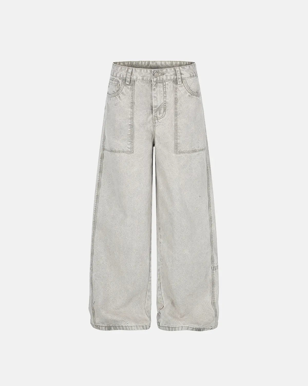 Deconstructed Distressed Barrel Jeans | Flation Streetwear