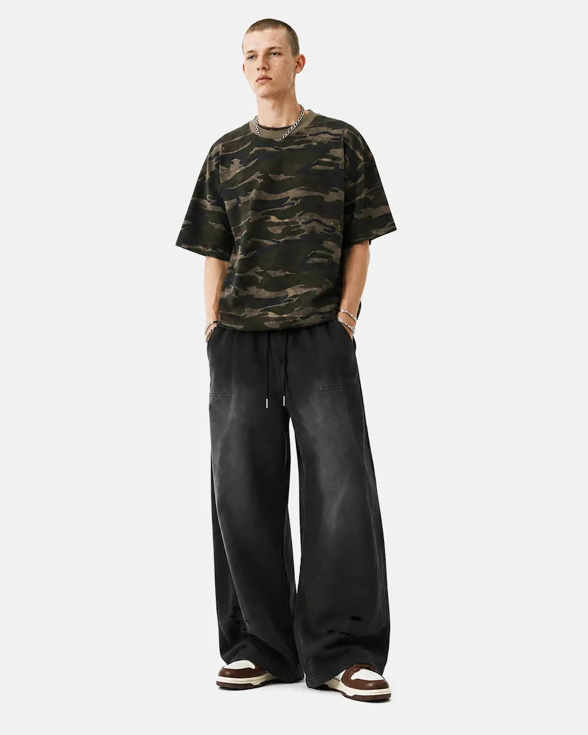 Distressed Washed Baggy Sweatpants | Flation Streetwear