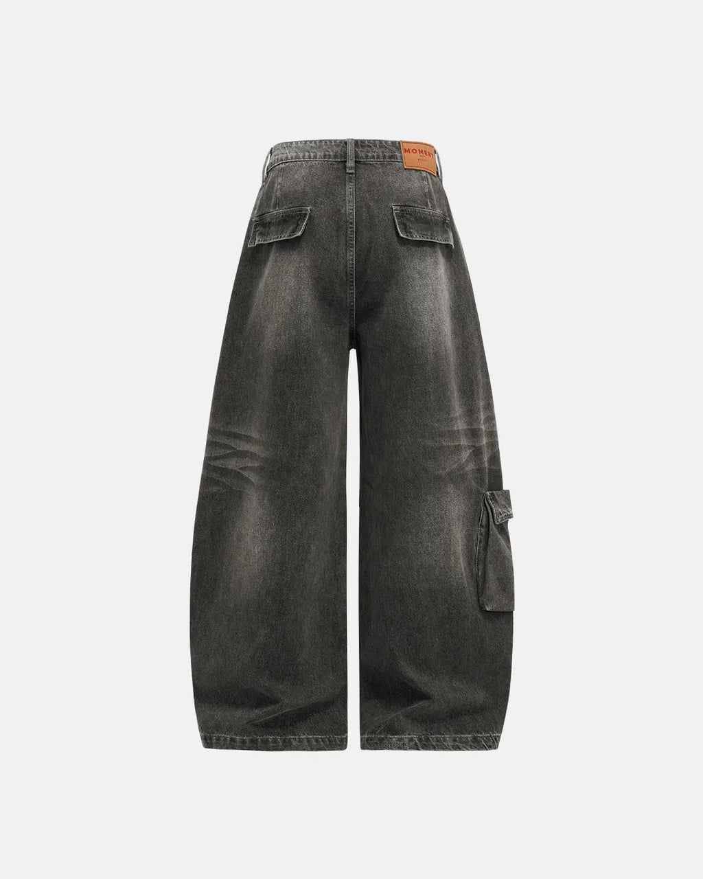 Distressed Washed Cargo Barrel Jeans | Flation Streetwear