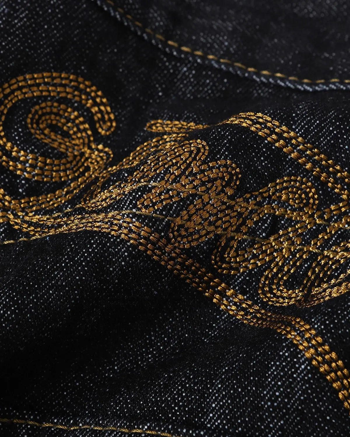 Embroidered Raw Baggy Jeans | Flation Streetwear