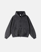 Flation Vintage Washed Zip Up Hoodie