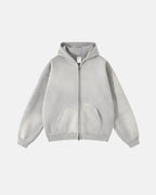 Flation Vintage Washed Zip Up Hoodie