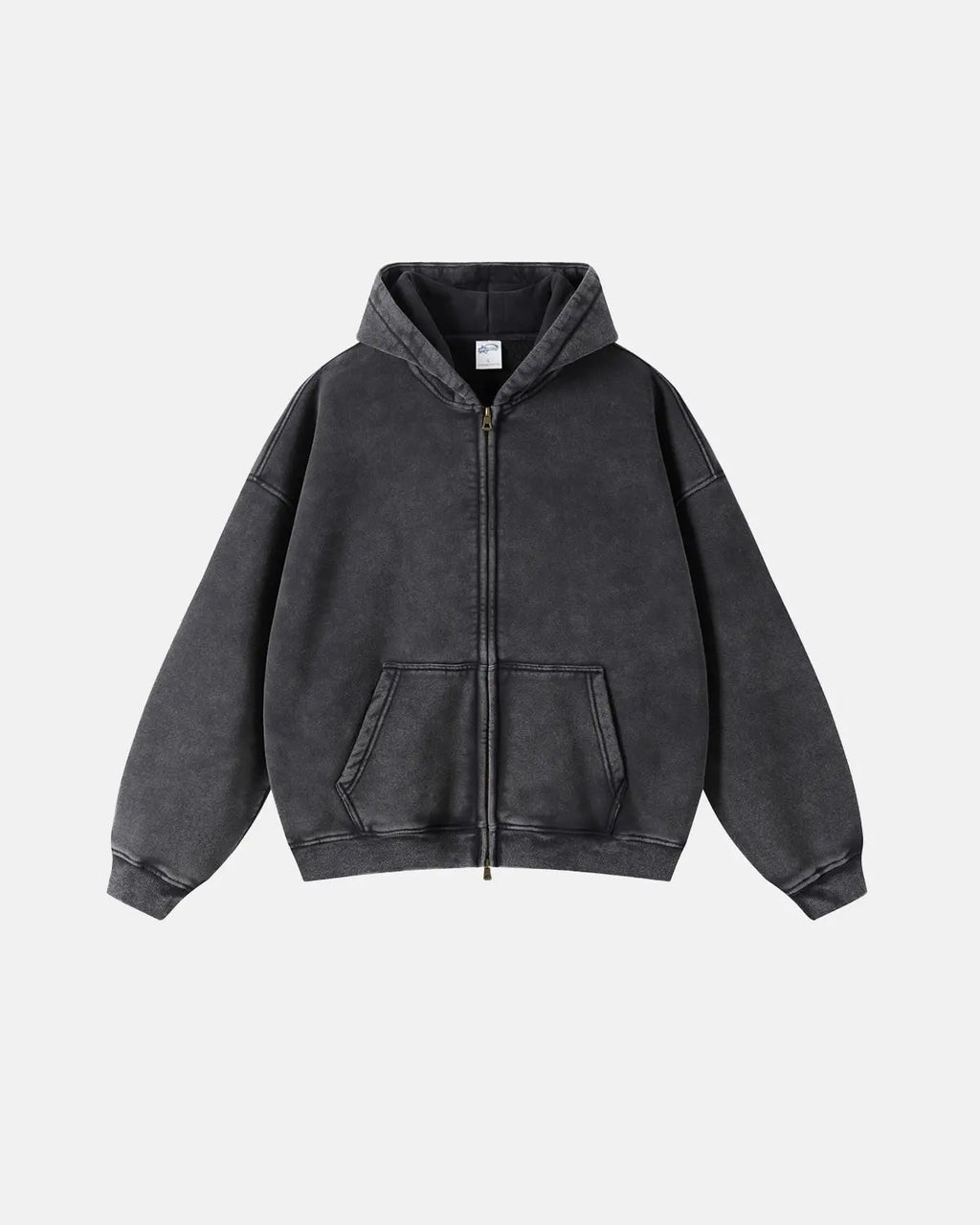 Flation Vintage Washed Zip Up Hoodie