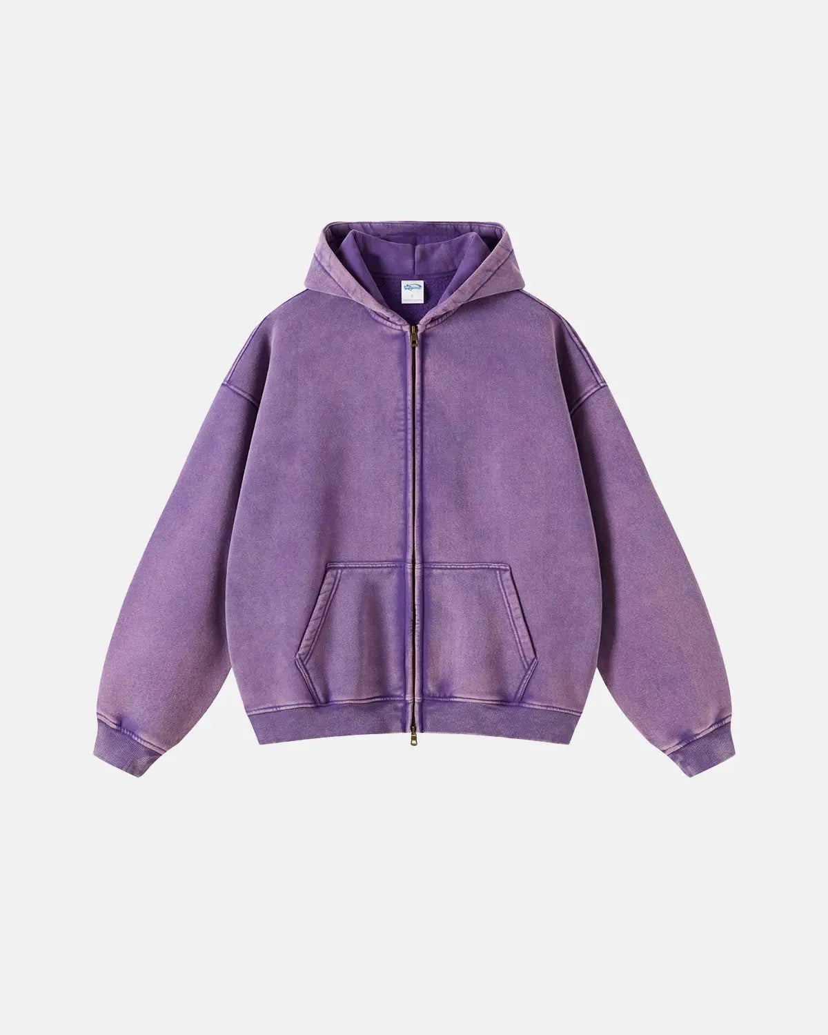 Flation Vintage Washed Zip Up Hoodie