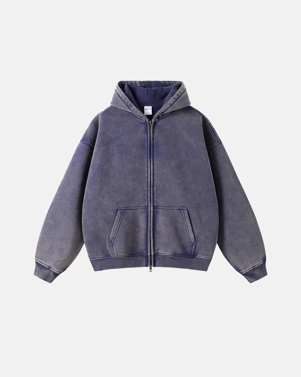 Flation Vintage Washed Zip Up Hoodie
