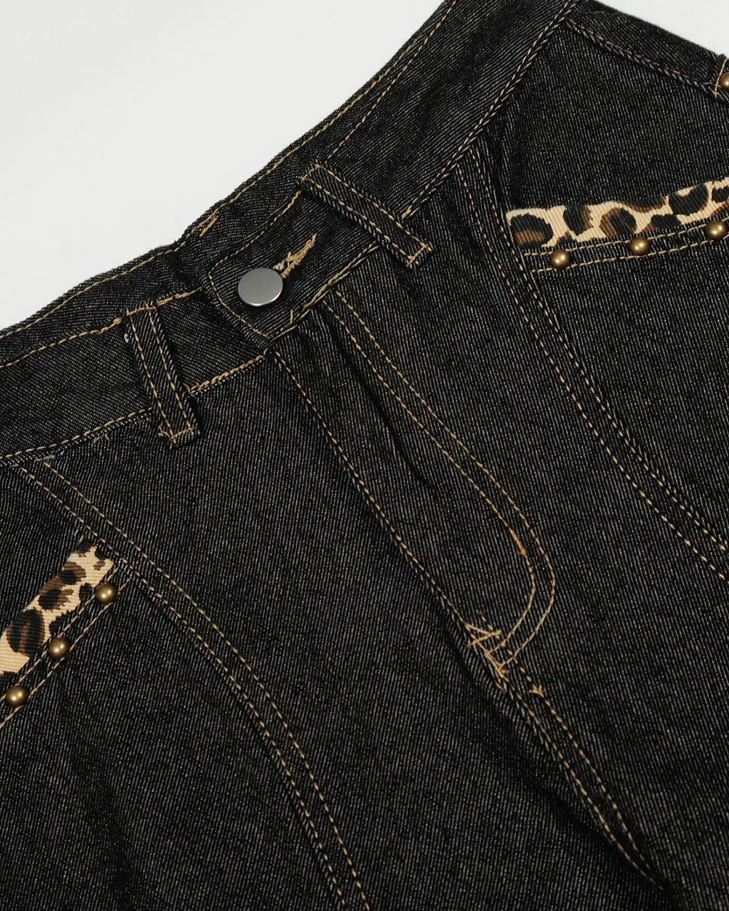 Gothic Cross Embroidery Barrel Jeans | Flation Streetwear