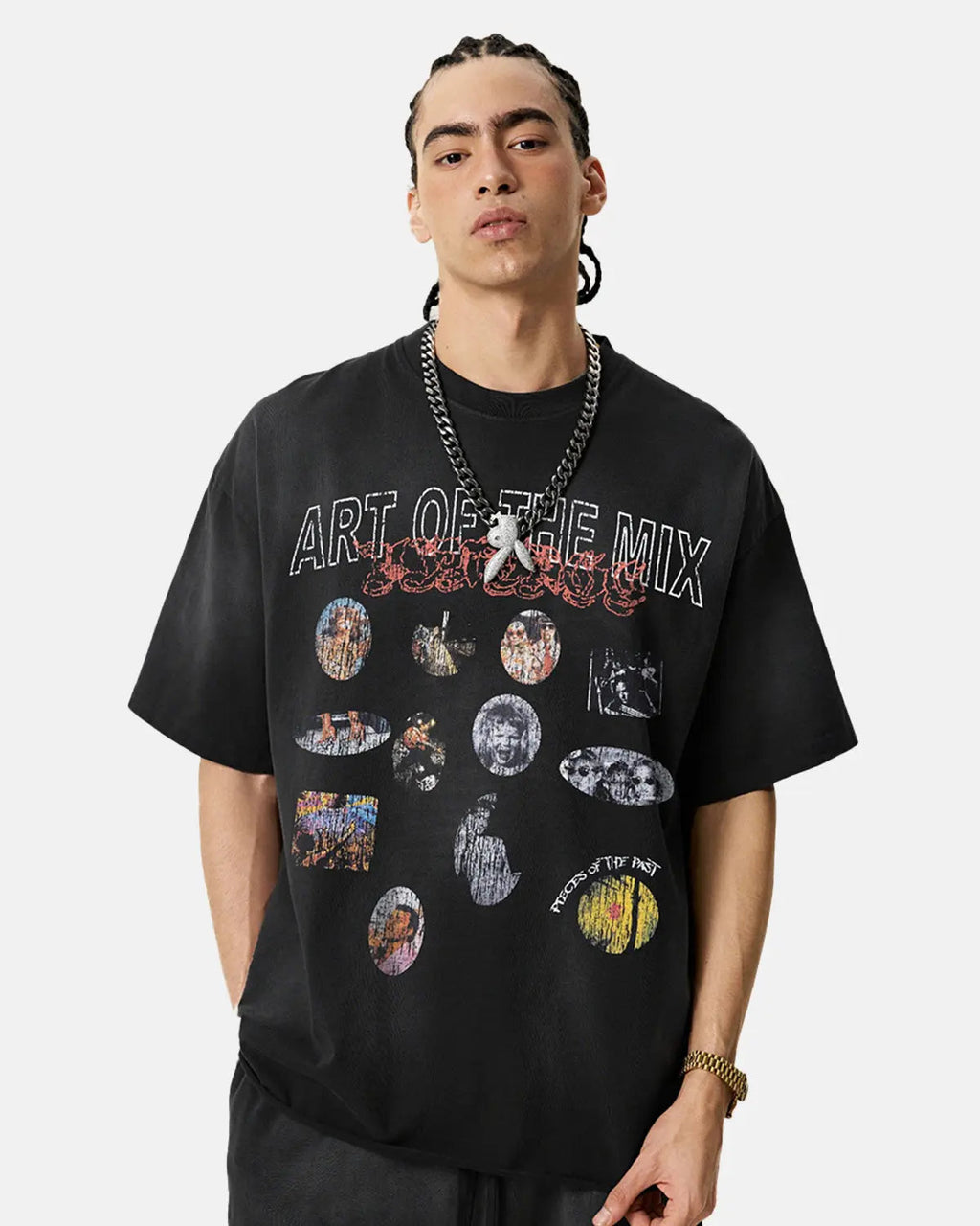 Graphic Print Washed Oversized T-Shirt | Flation Streetwear