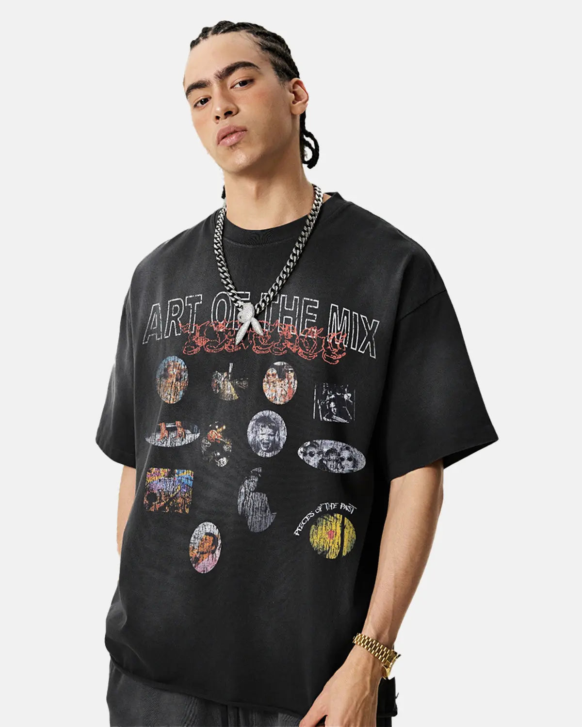 Graphic Print Washed Oversized T-Shirt | Flation Streetwear