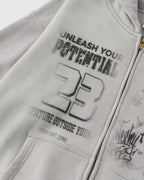Graphic Washed Zip Up Hoodies | Flation Streetwear