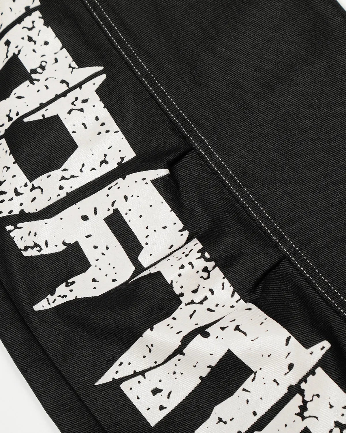 Letter Graphic Cargo Barrel Jeans | Flation Streetwear