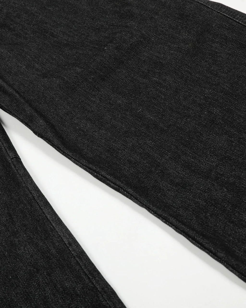 Pleated Raw Baggy Jeans | Flation Streetwear