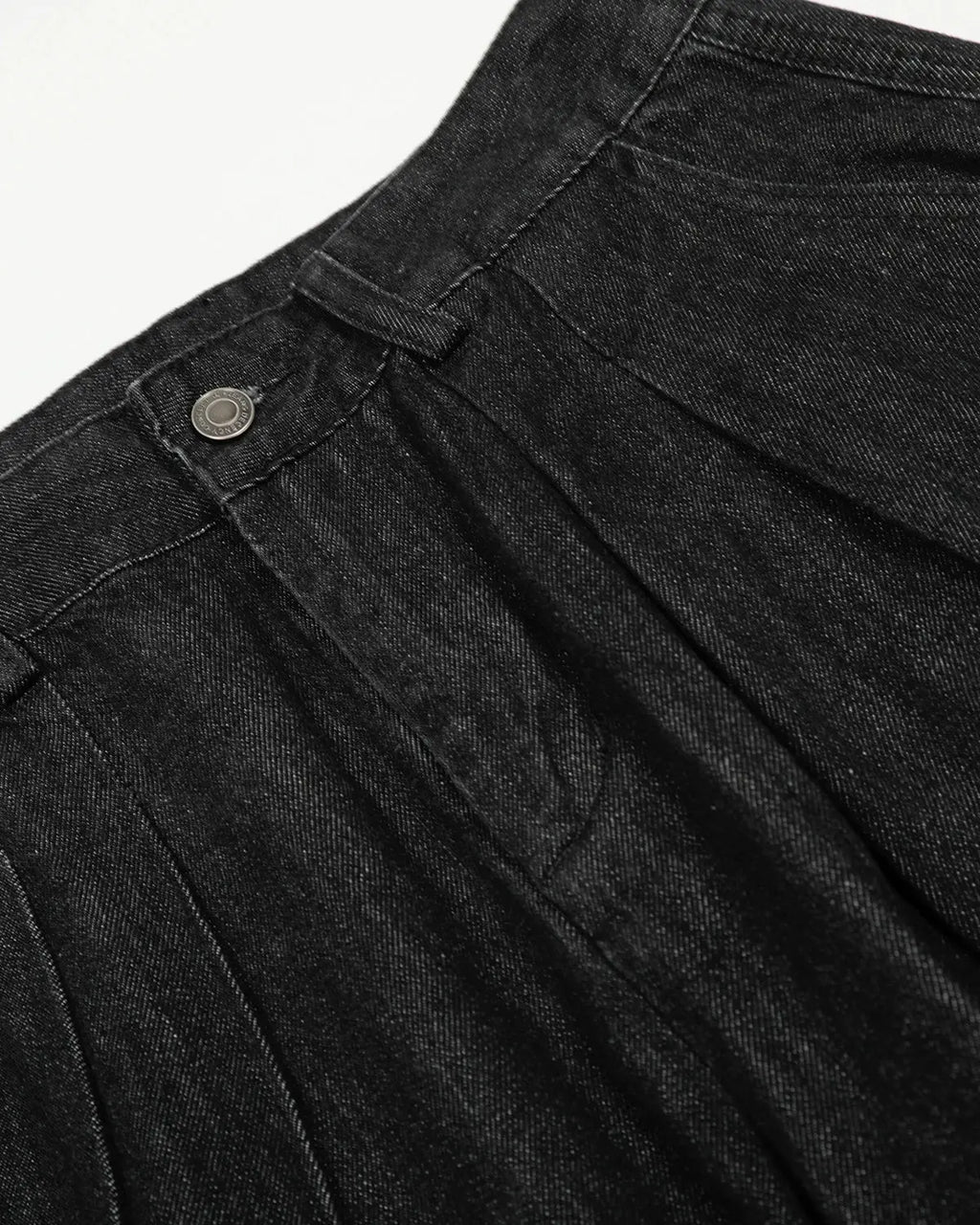 Pleated Raw Baggy Jeans | Flation Streetwear