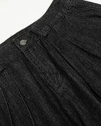 Pleated Raw Baggy Jeans | Flation Streetwear