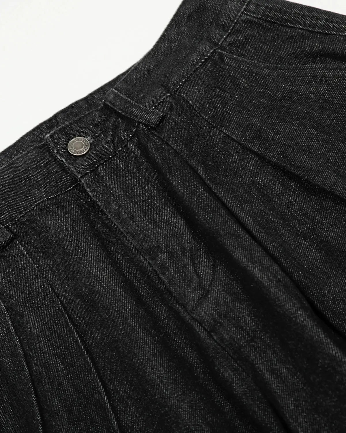 Pleated Raw Baggy Jeans | Flation Streetwear