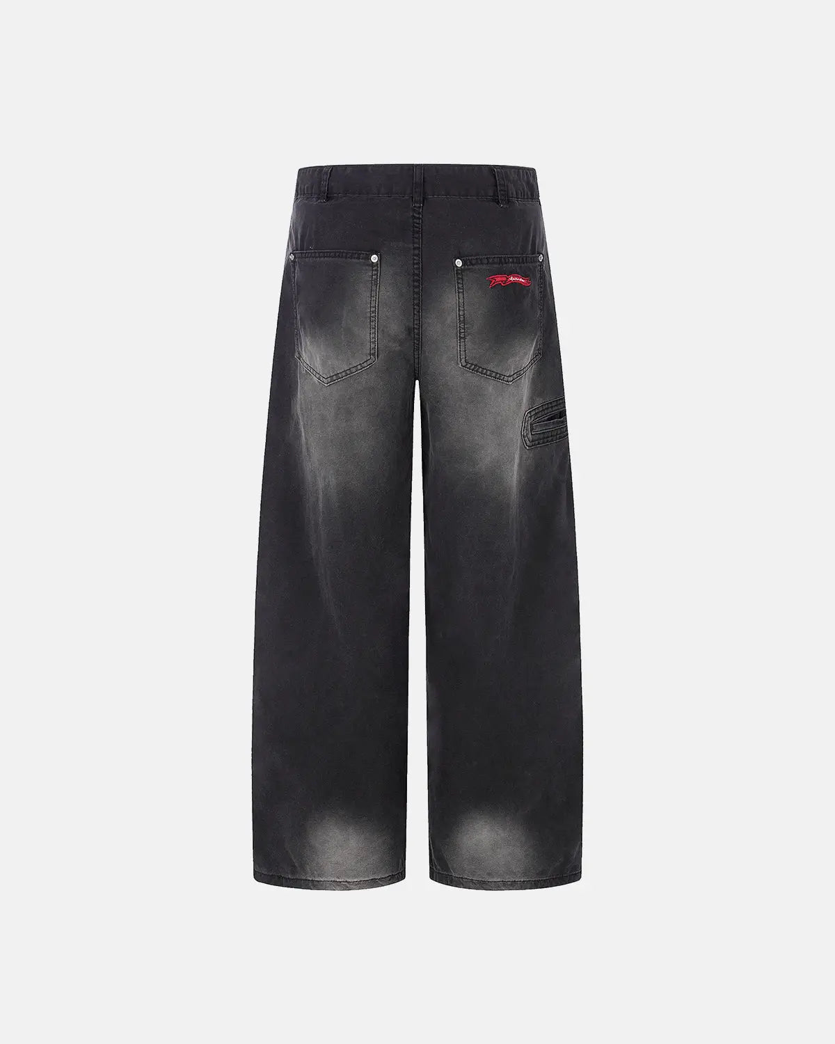 Retro Washed Wide-Leg Jeans | Flation Streetwear