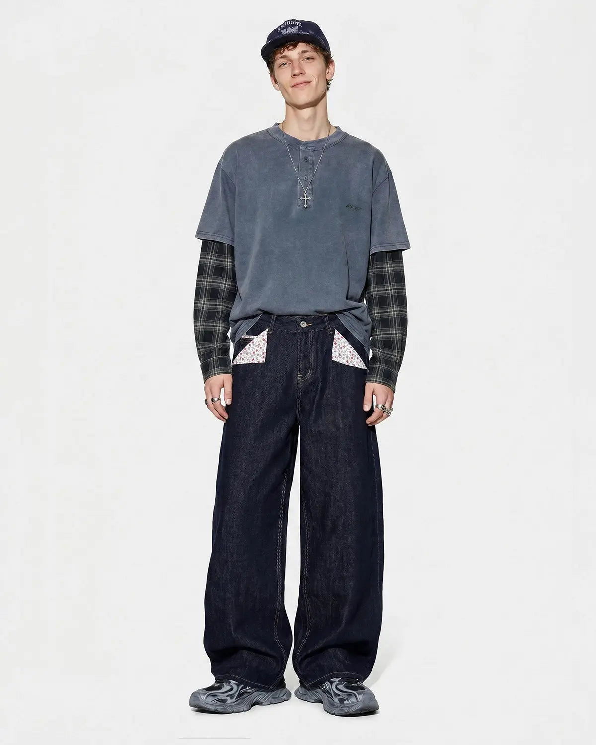 Selvedge Buckle Baggy Jeans | Flation Streetwear