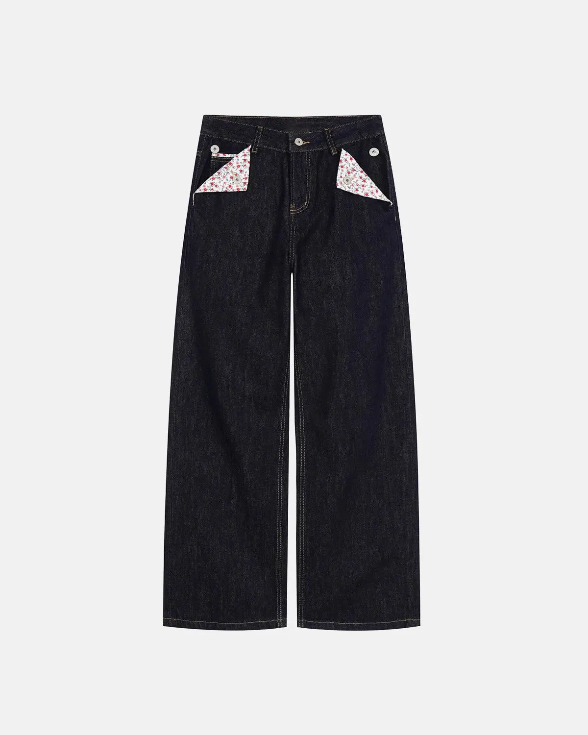 Selvedge Buckle Baggy Jeans | Flation Streetwear