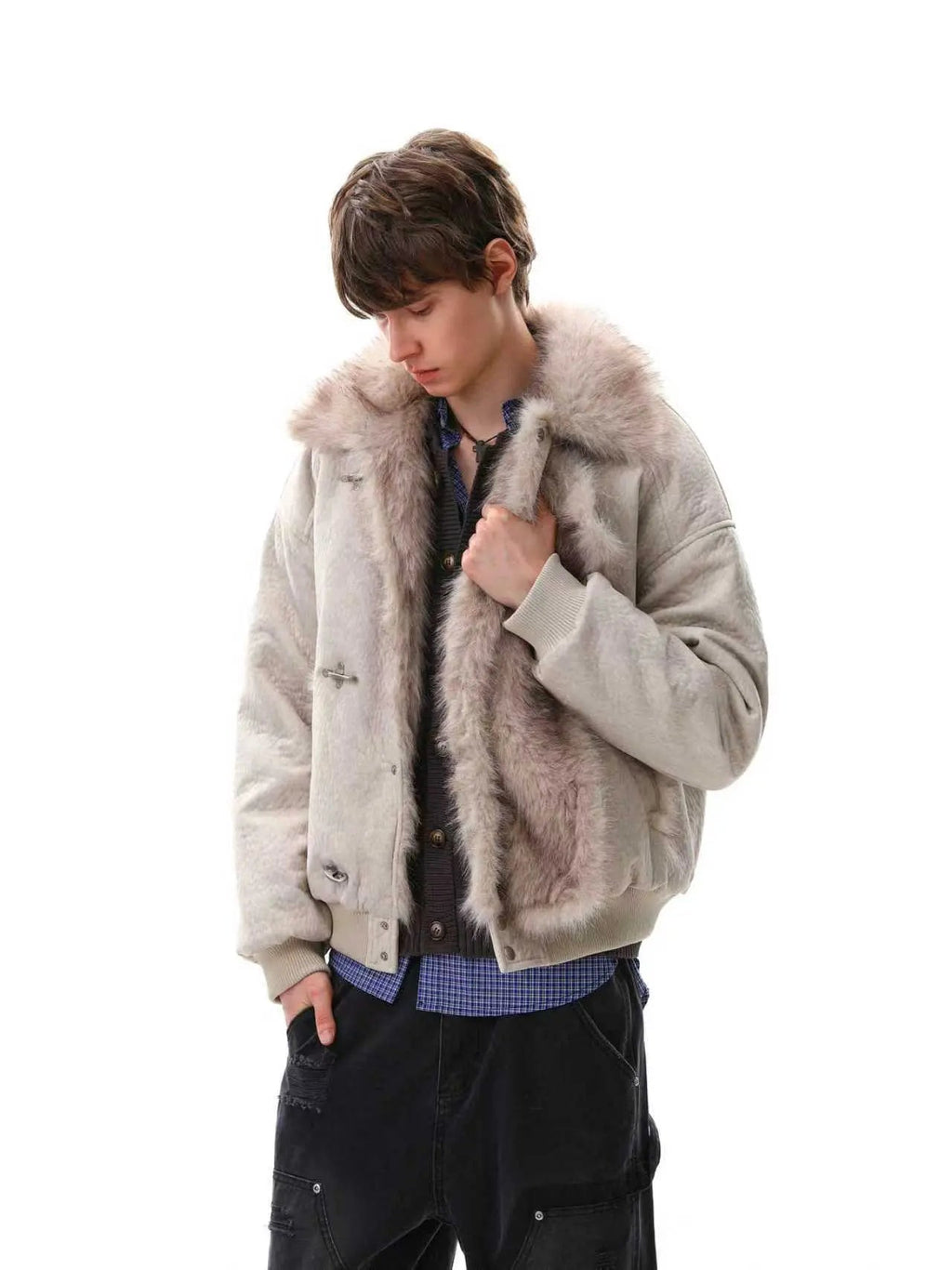 Slanted Clasp Fireman Padded Jacket | Flation Streetwear