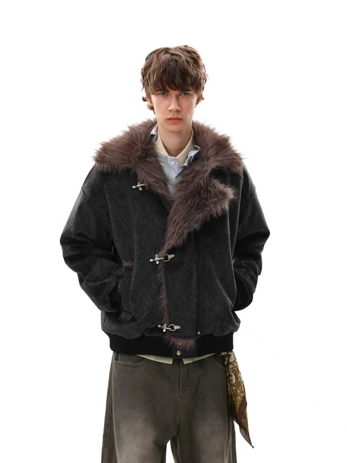 Slanted Clasp Fireman Padded Jacket | Flation Streetwear