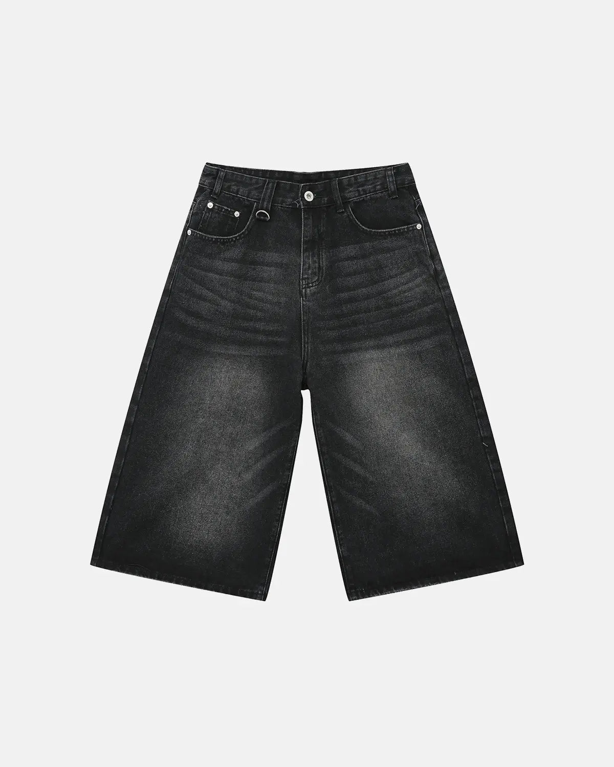 Washed Baggy Denim Jorts | Flation Streetwear