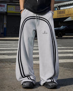 Washed Ribbon Wide Leg Sweatpants | Flation Streetwear